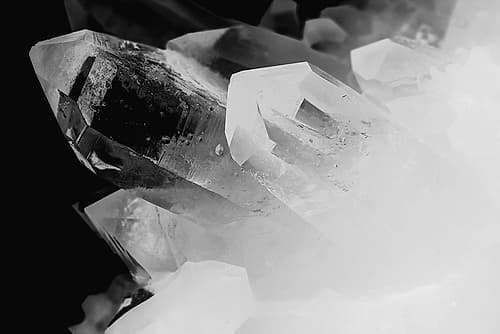 Quartz crystals Art Print